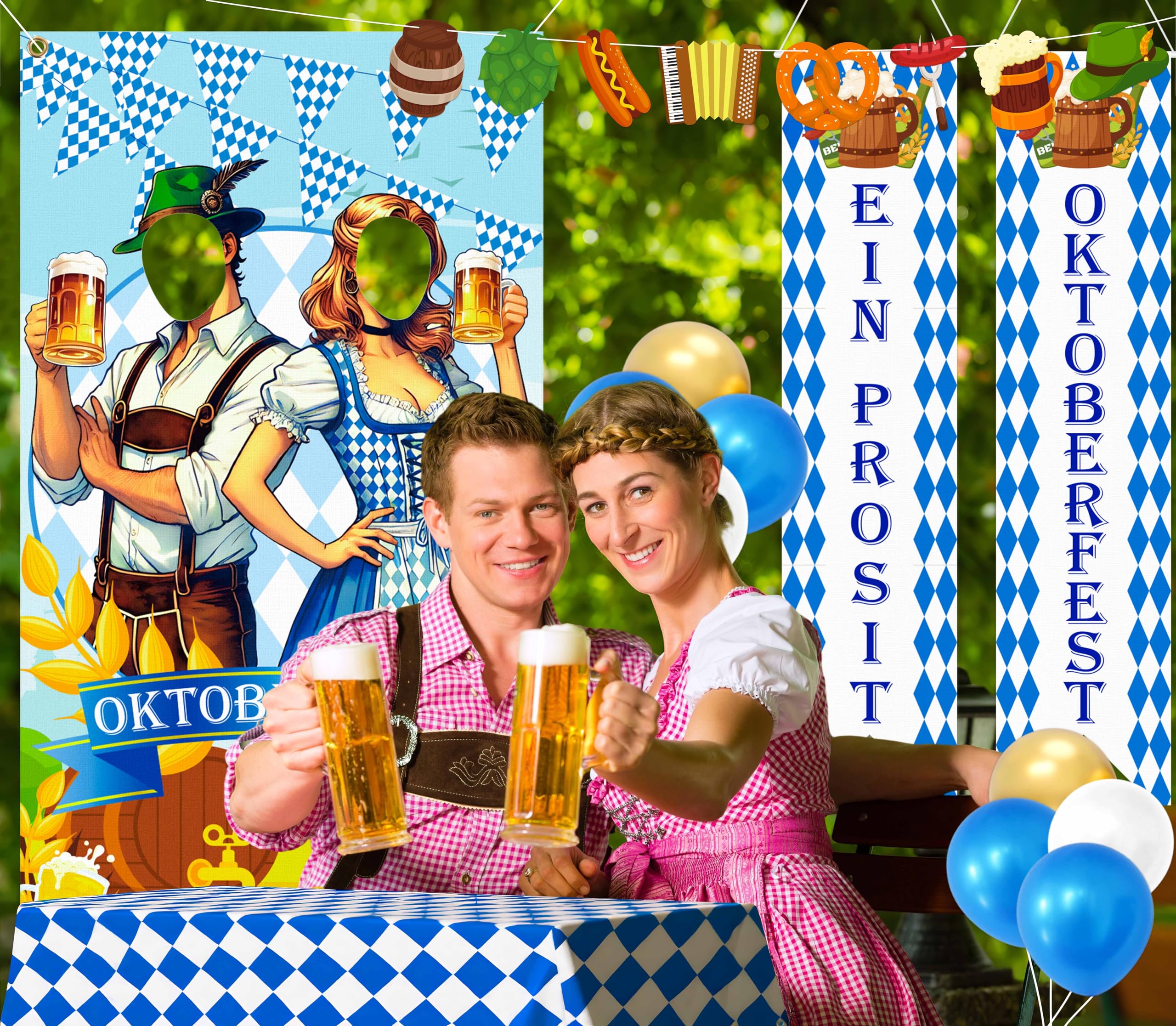 90shine Oktoberfest door banner A welcomes guests with Bavarian flair