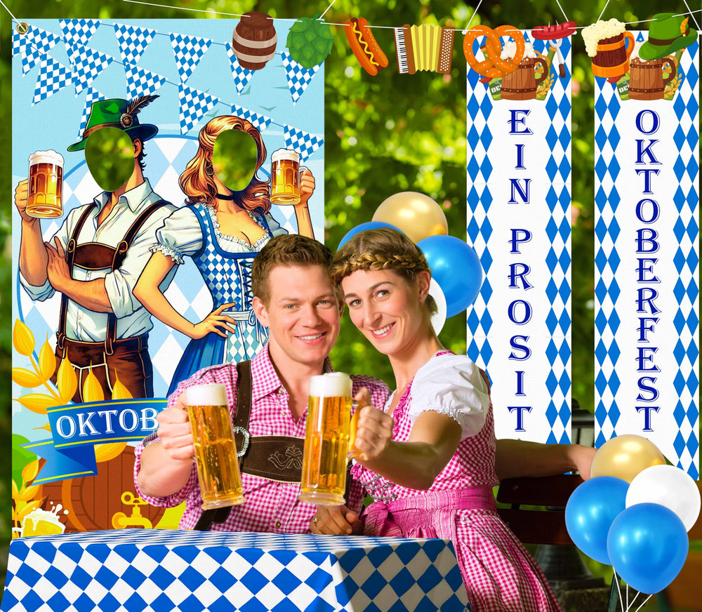 90shine Oktoberfest door banner A welcomes guests with Bavarian flair
