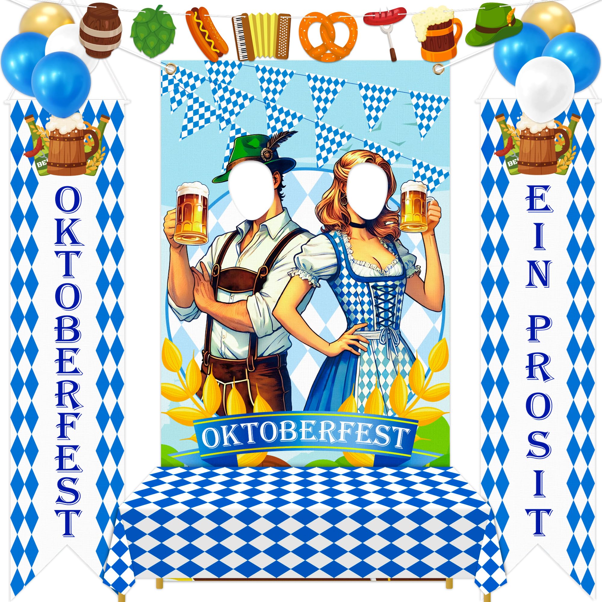 90shine Oktoberfest party decor set provides complete styling options