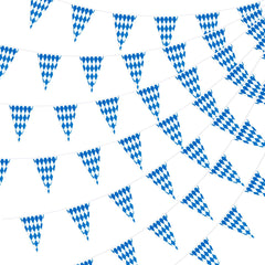 90shine Oktoberfest pennant banner spans 230 feet for festive ambiance.