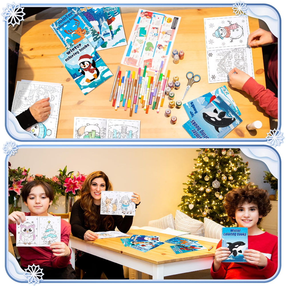 90shine winter coloring books are perfect party favors, stocking stuffers, and classroom activities