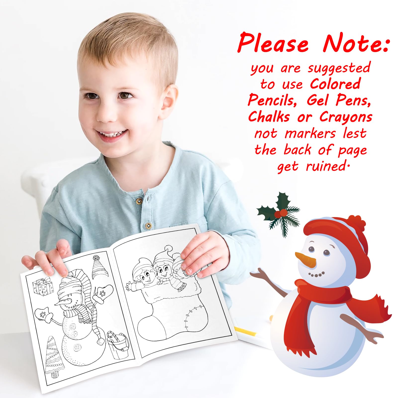 90shine small-format Christmas coloring book fits easily in stockings and gift bags