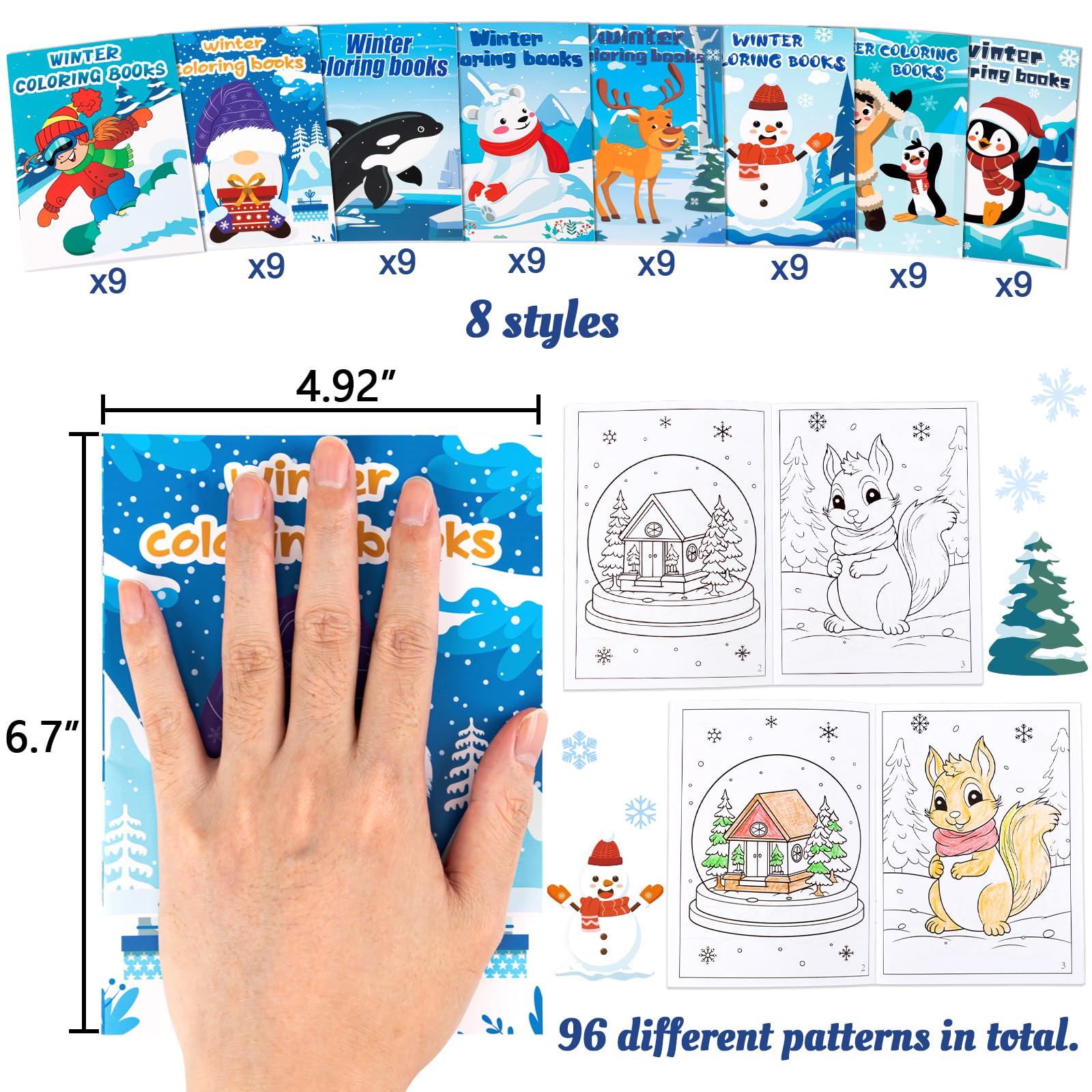 90shine small-size coloring books fit little hands and are easy to open