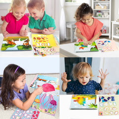 90shine sticker book elephant rainbow artwork inspires storytelling and sequencing skills
