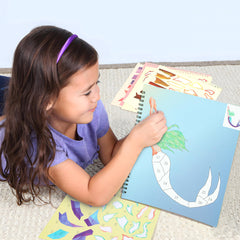 90shine sticker book flower design fosters creativity and calming, mess-free crafting.