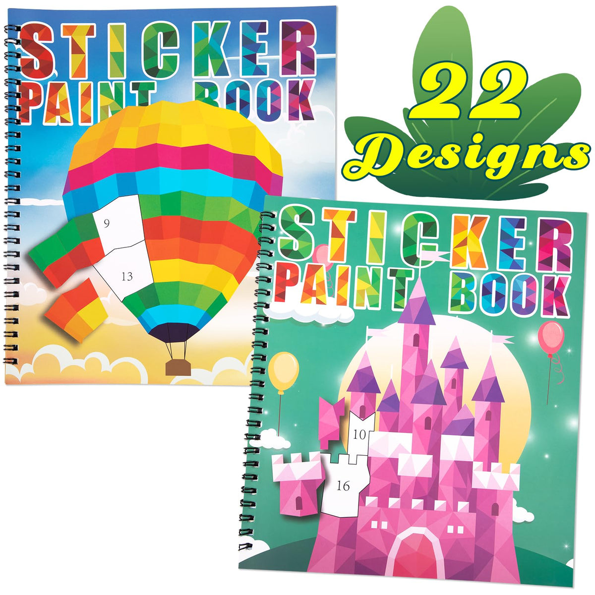 90shine sticker book hot-air-balloon design for imaginative play and clean, mess-free decorating.