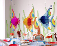 90shine tropical fish centerpiece detail highlights 6.5 by 10 inch size and durable design