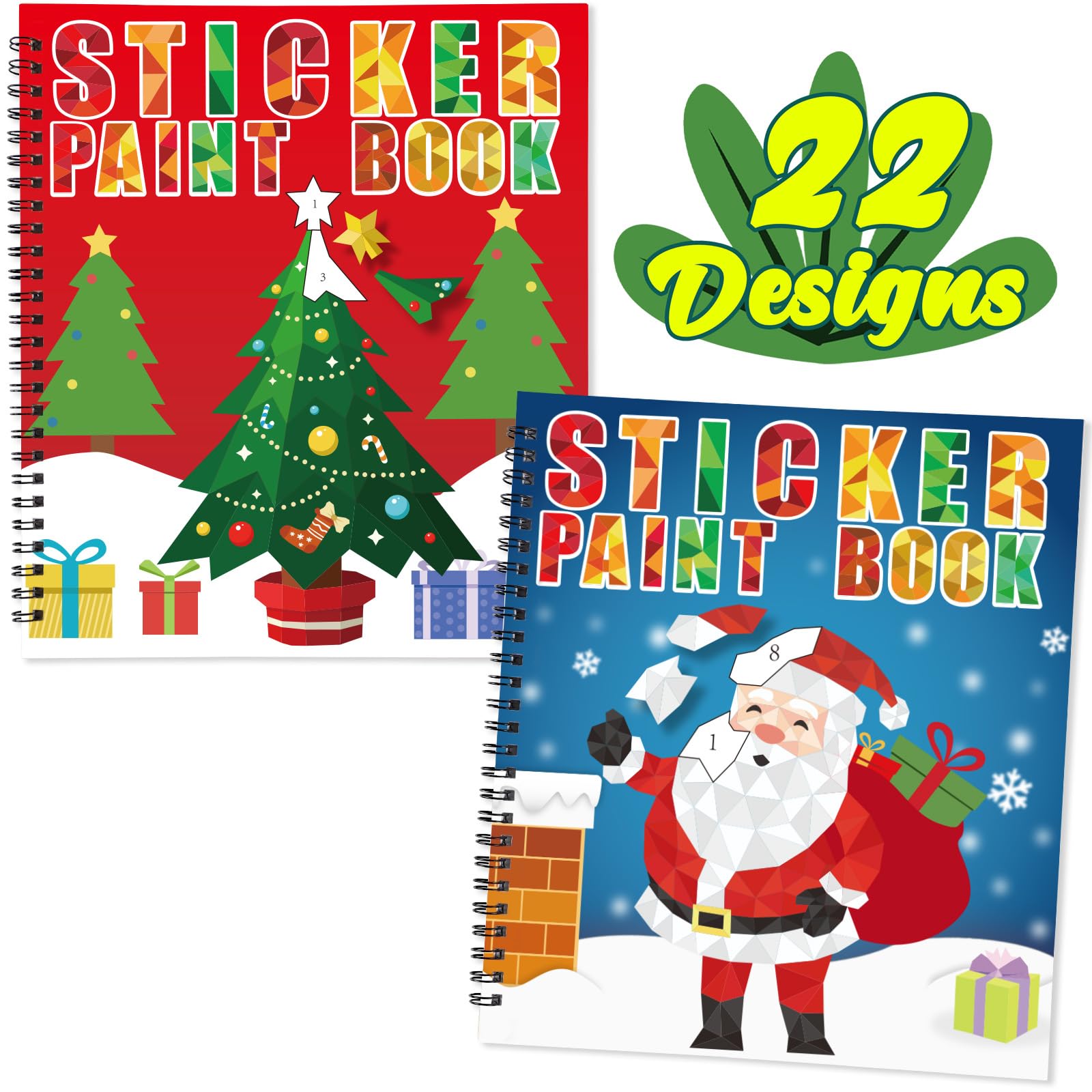90shine two-pack sticker paint books invite creative play for kids.