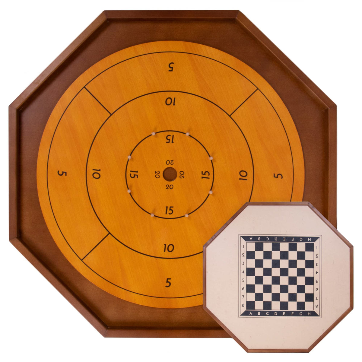 Brybelly tournament crokinole board 30-inch ready for two-player play.