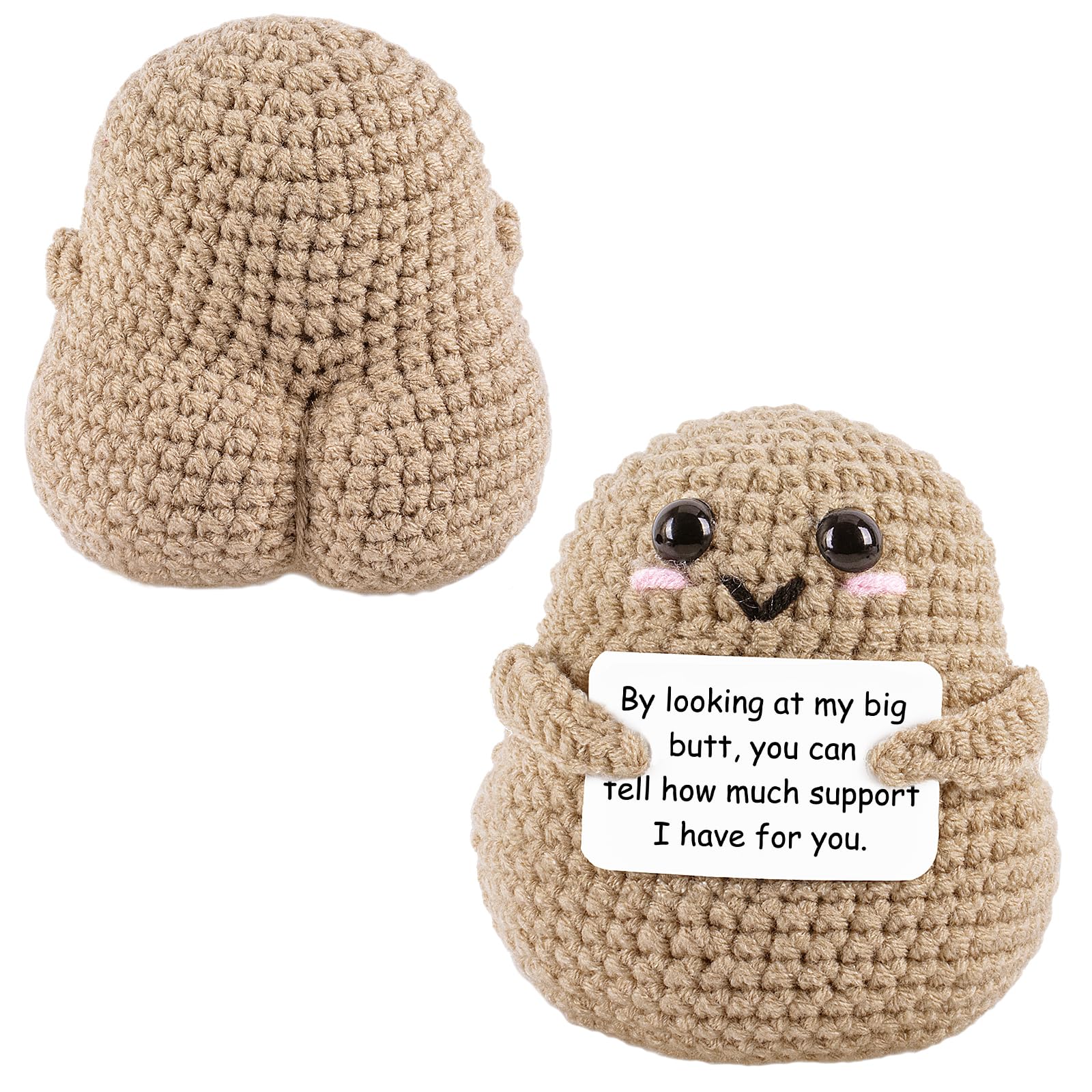 A AIFAMY big butt potato doll closeup shows playful craft and soft knit texture.