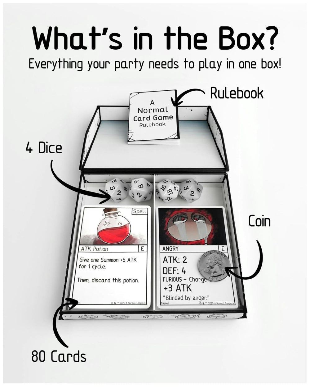 A Normal Card Game compact travel case highlighting on-the-go entertainment anywhere.