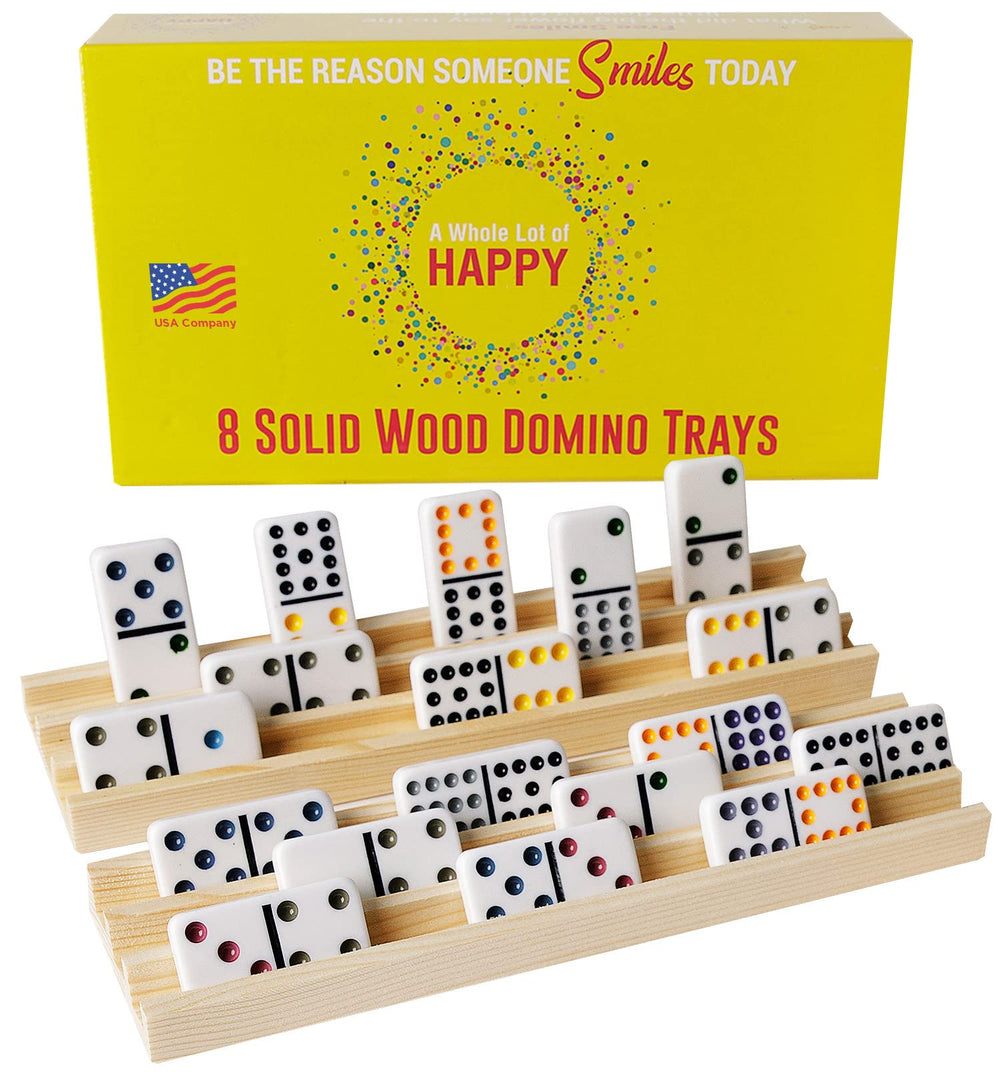 A Whole Lot Of Happy domino tray wooden collection for durable family games