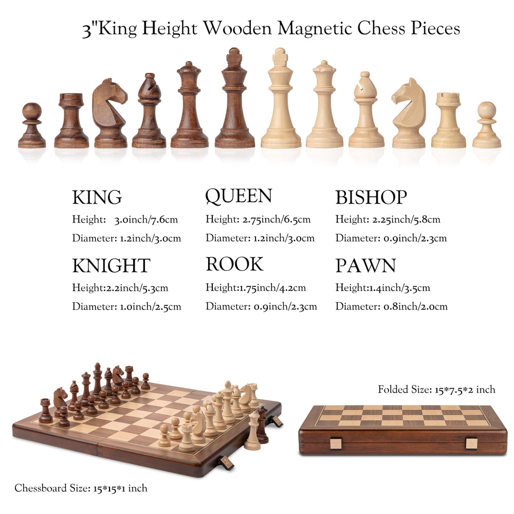 A&amp;A natural wood board with 1.6-inch squares for clear play.