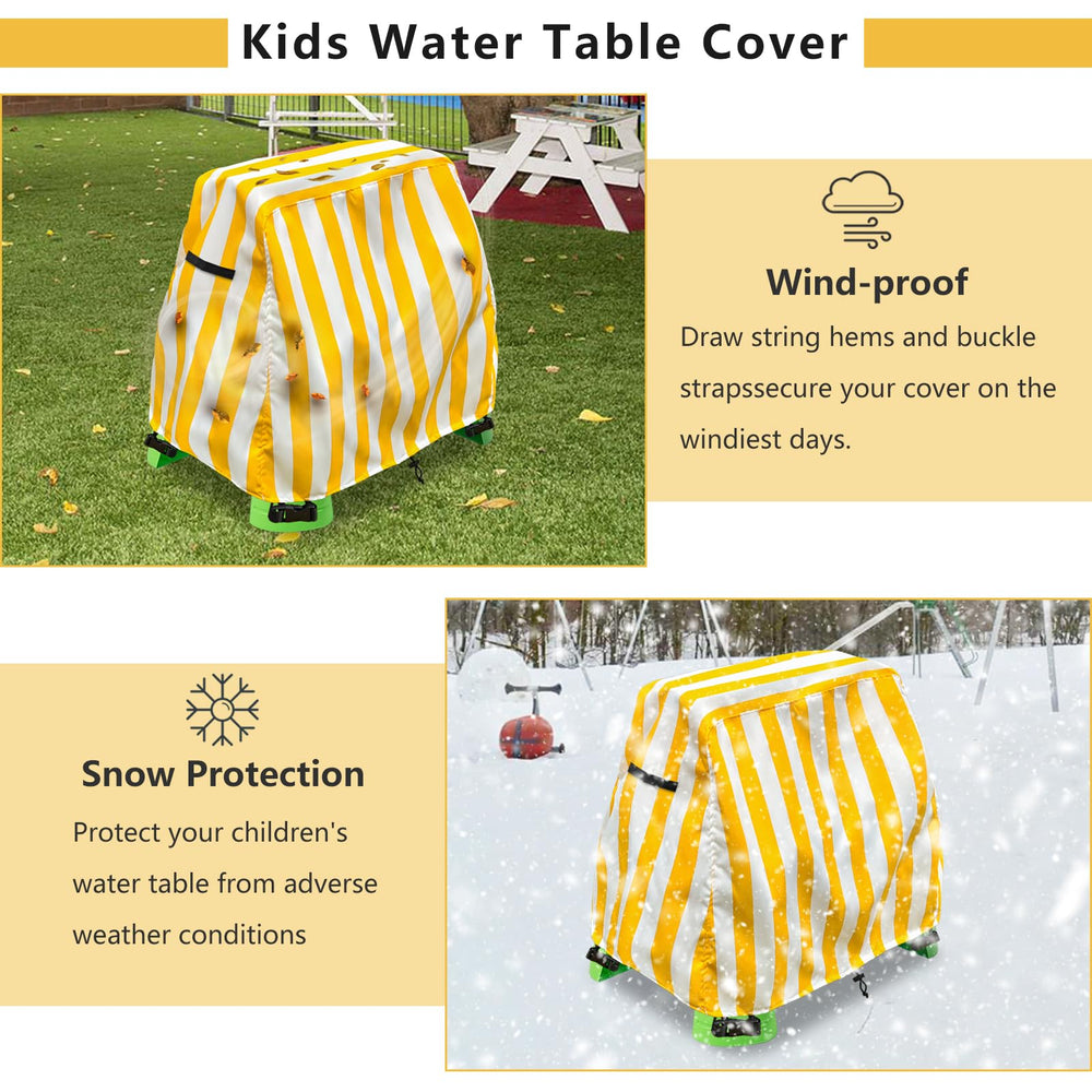 Aacabo water-table-cover-anti-UV-outdoor-protection prevents sun exposure on toys.