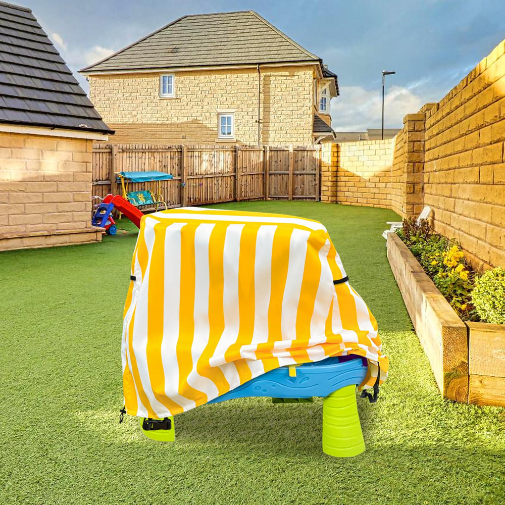 Aacabo water-table-cover-easy-on-off design allows quick setup indoors or outdoors.