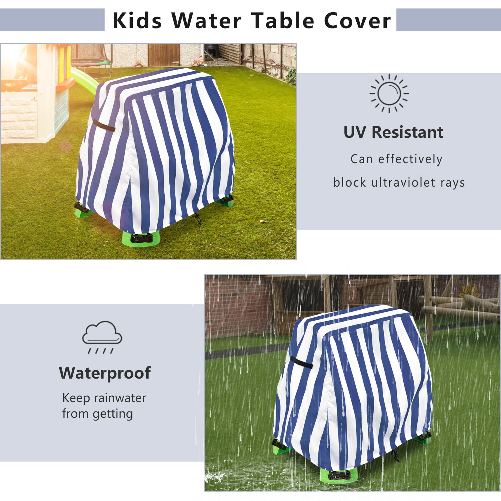 Aacabo water table cover is easy to install and remove for quick protection.