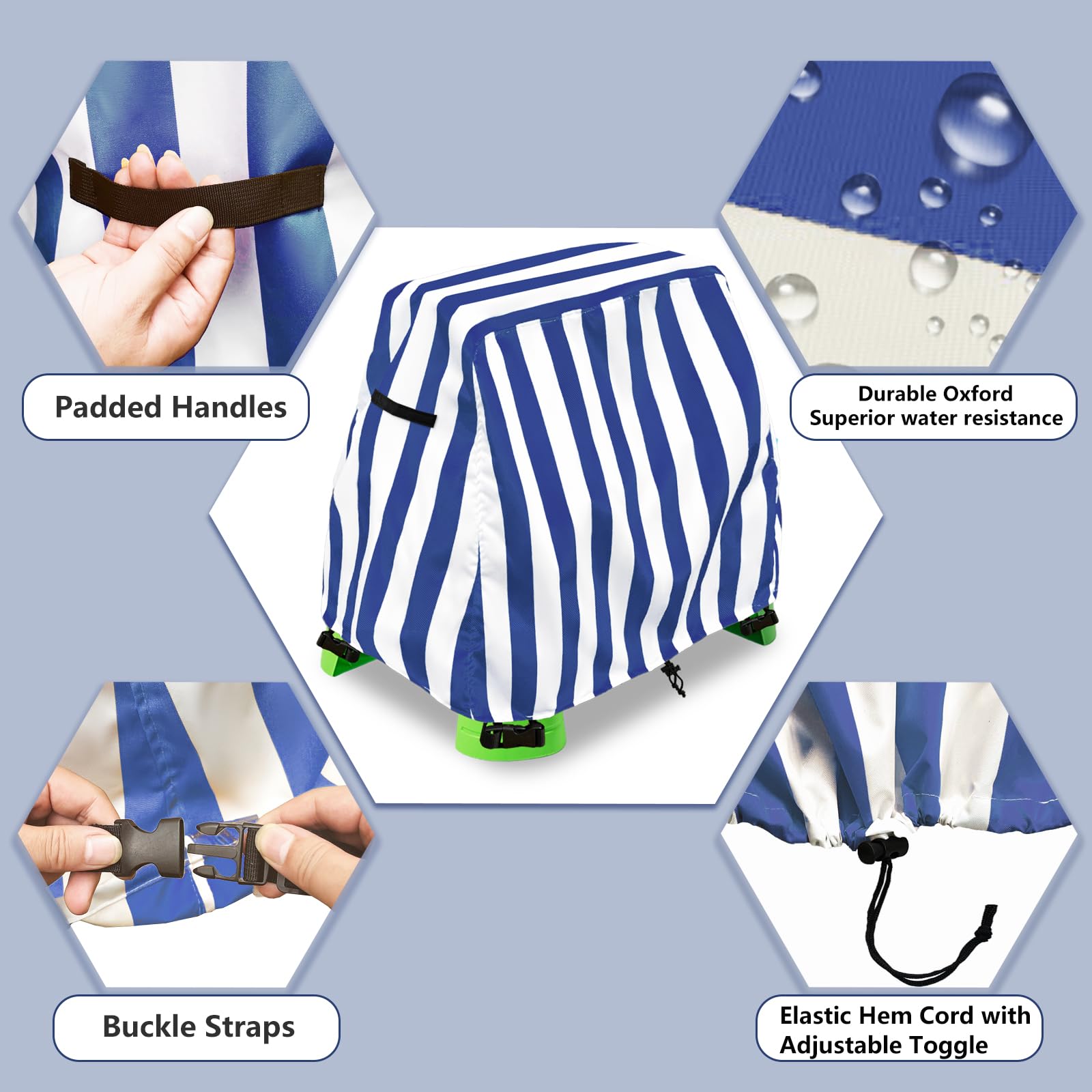 Aacabo water table cover with a waterproof laminated base to keep toys dry.