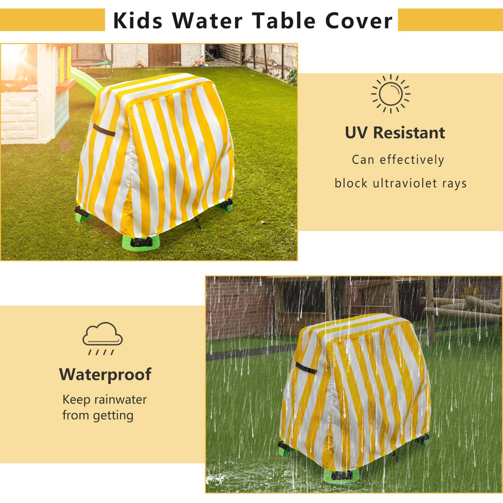 Aacabo water-table-cover-wind-fasteners keep cover secure in windy conditions.