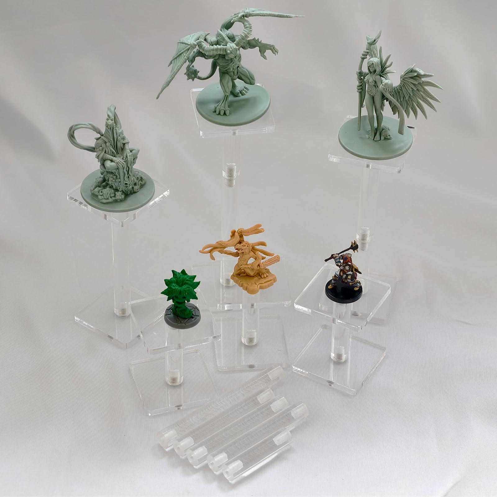 AAiphuwew combat risers 6pcs set elevates flying miniatures with clear visibility on map