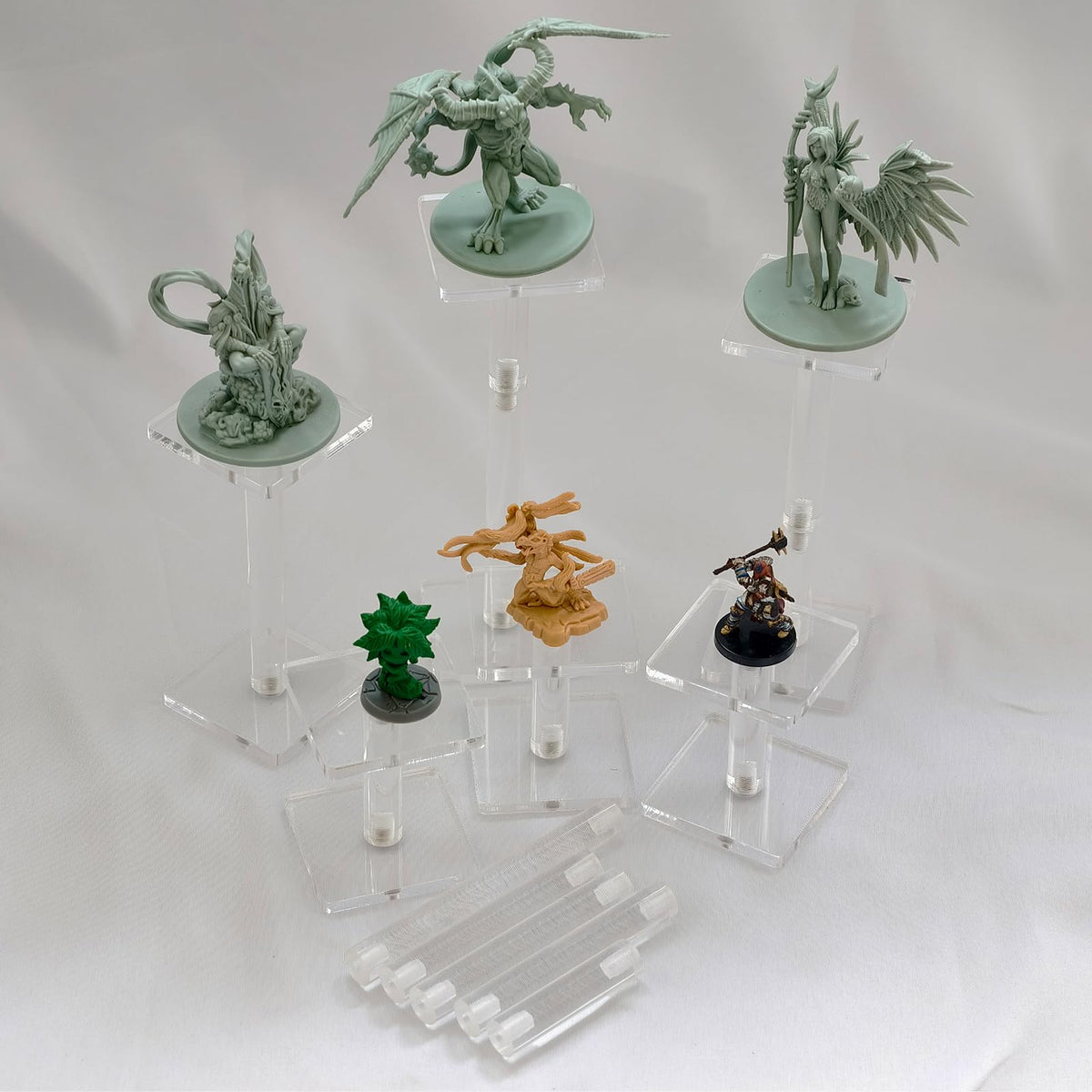 AAiphuwew combat risers 6pcs set elevates flying miniatures with clear visibility on map