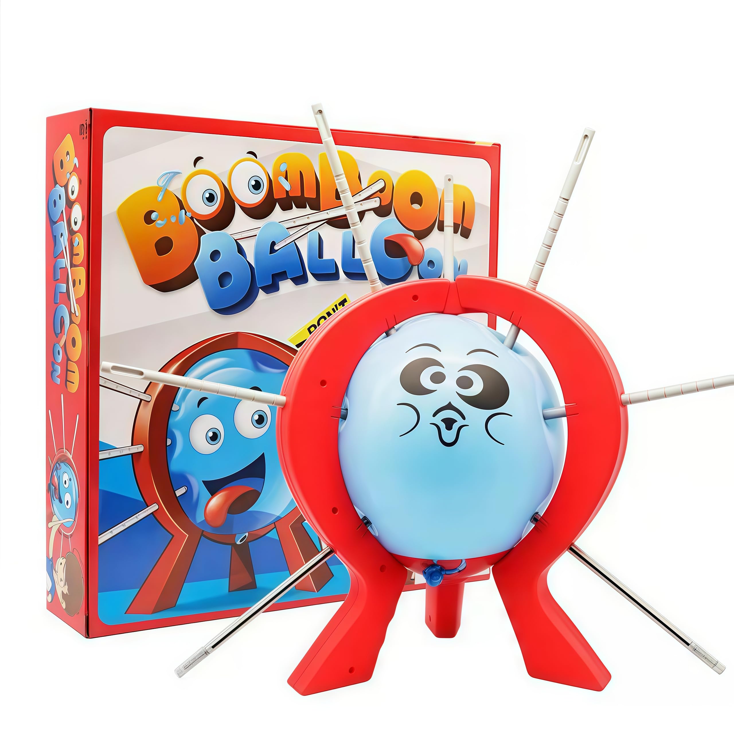 AALFA Balloon Blast stand and red frame in a family game setup, ready for rounds