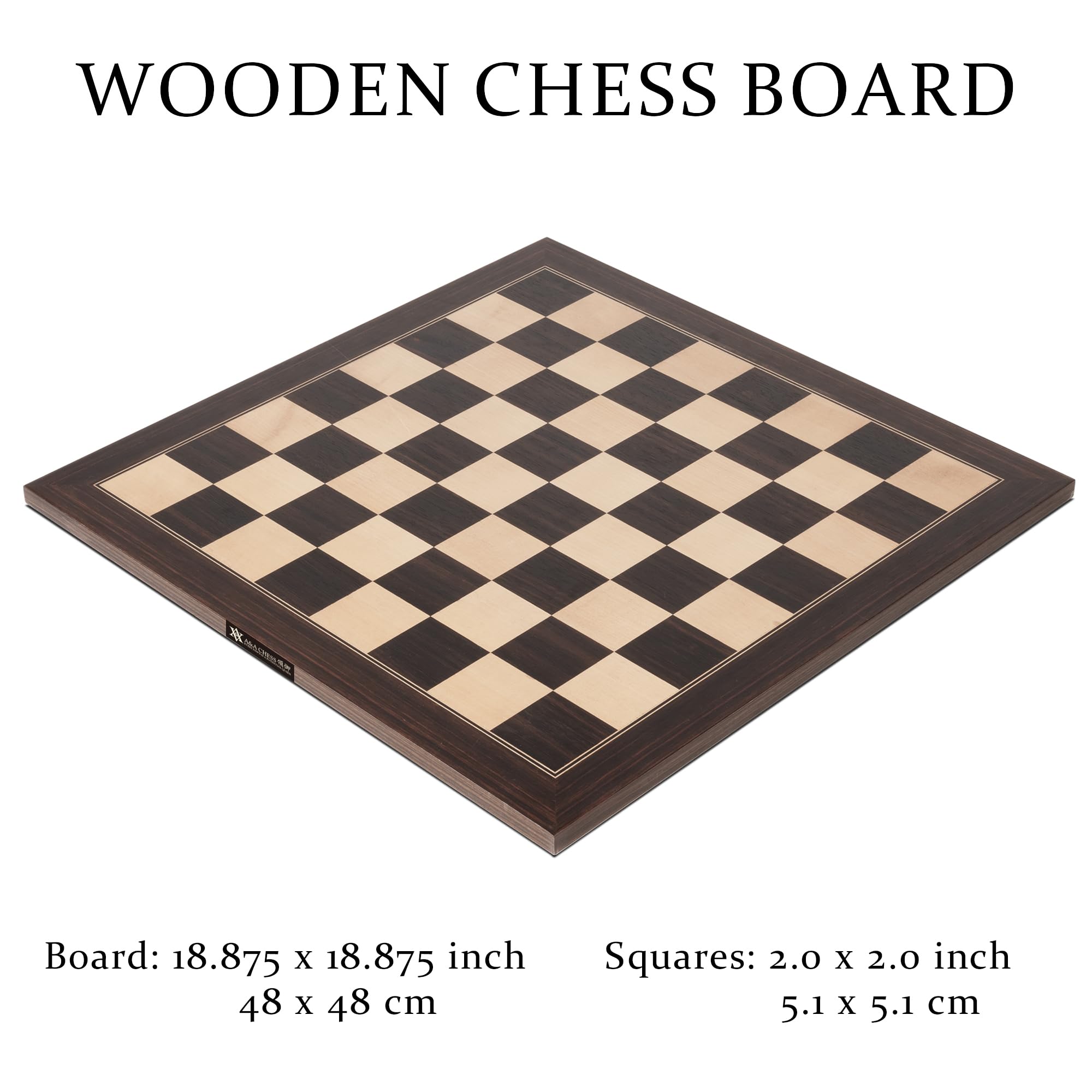 A&A 2-inch squares offer comfortable piece movement and legibility