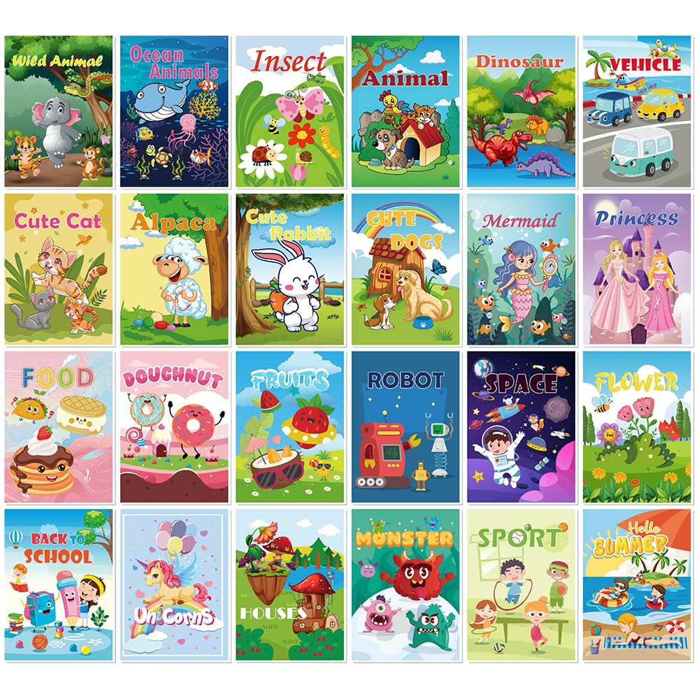 Aannanl 24 mini coloring set with space theme for curiosity and color recognition on the go