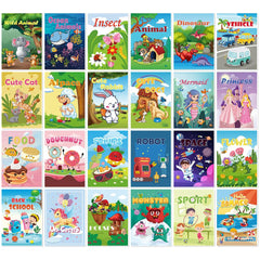 Aannanl 24 mini coloring set with space theme for curiosity and color recognition on the go