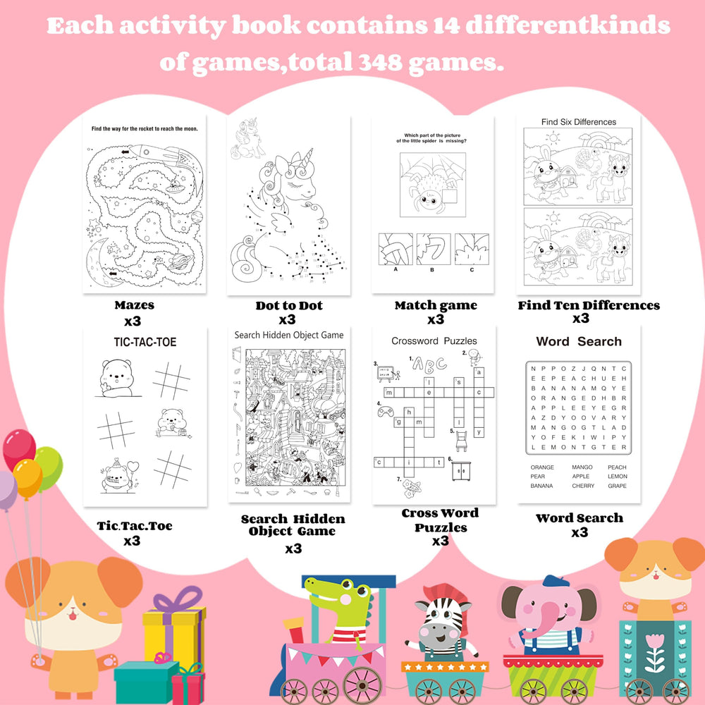 Aannanl mini activity books as party favors, compact and colorful for easy goodie bags.