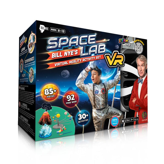Abacus Brands Bill Nye Space VR headset in use for immersive space exploration and learning