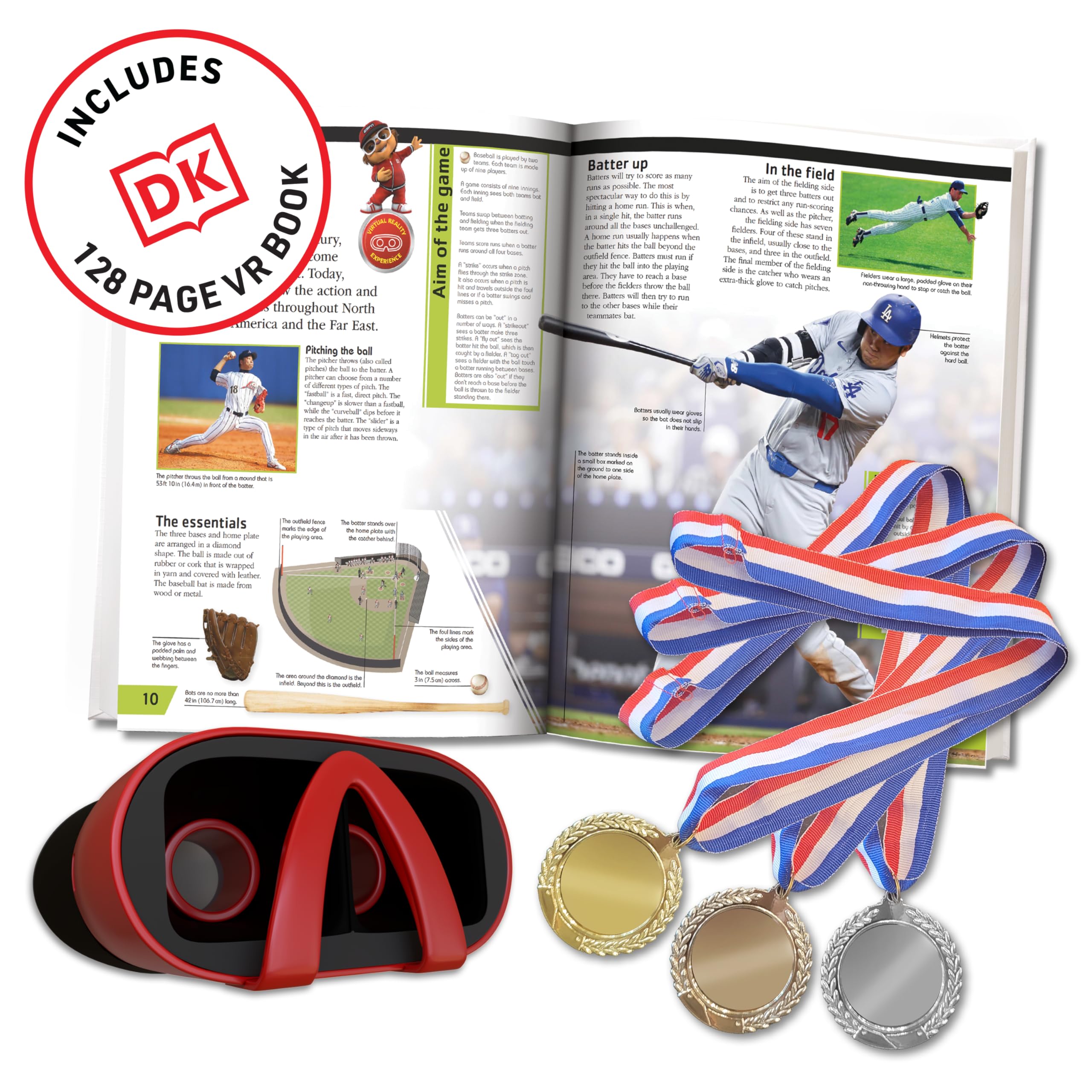 Abacus Brands VR goggles included for immersive at-home sports adventures.