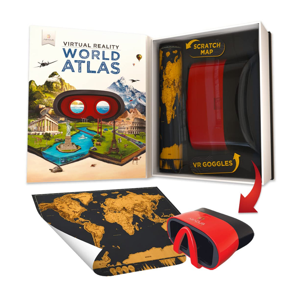 Abacus Brands world map scratch-off: track travels and geography progress