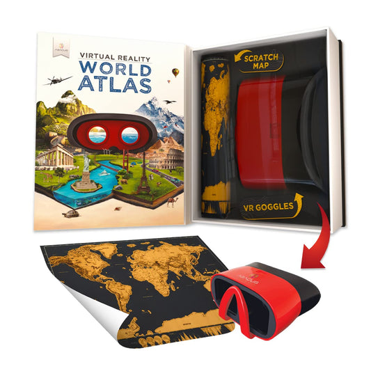 Abacus Brands world map scratch-off: track travels and geography progress