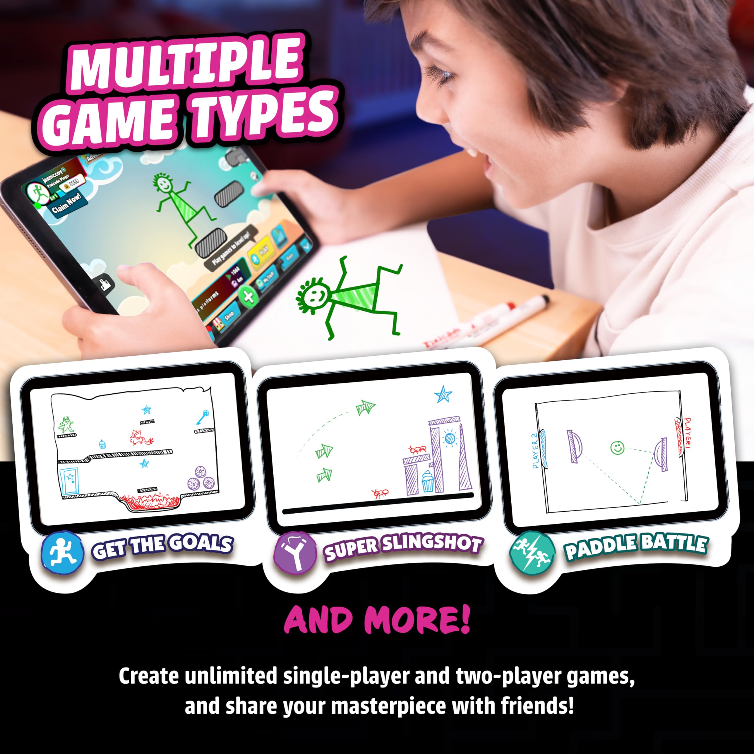 Abacus Pixicade+ arcade battle mode for head to head play with friends.