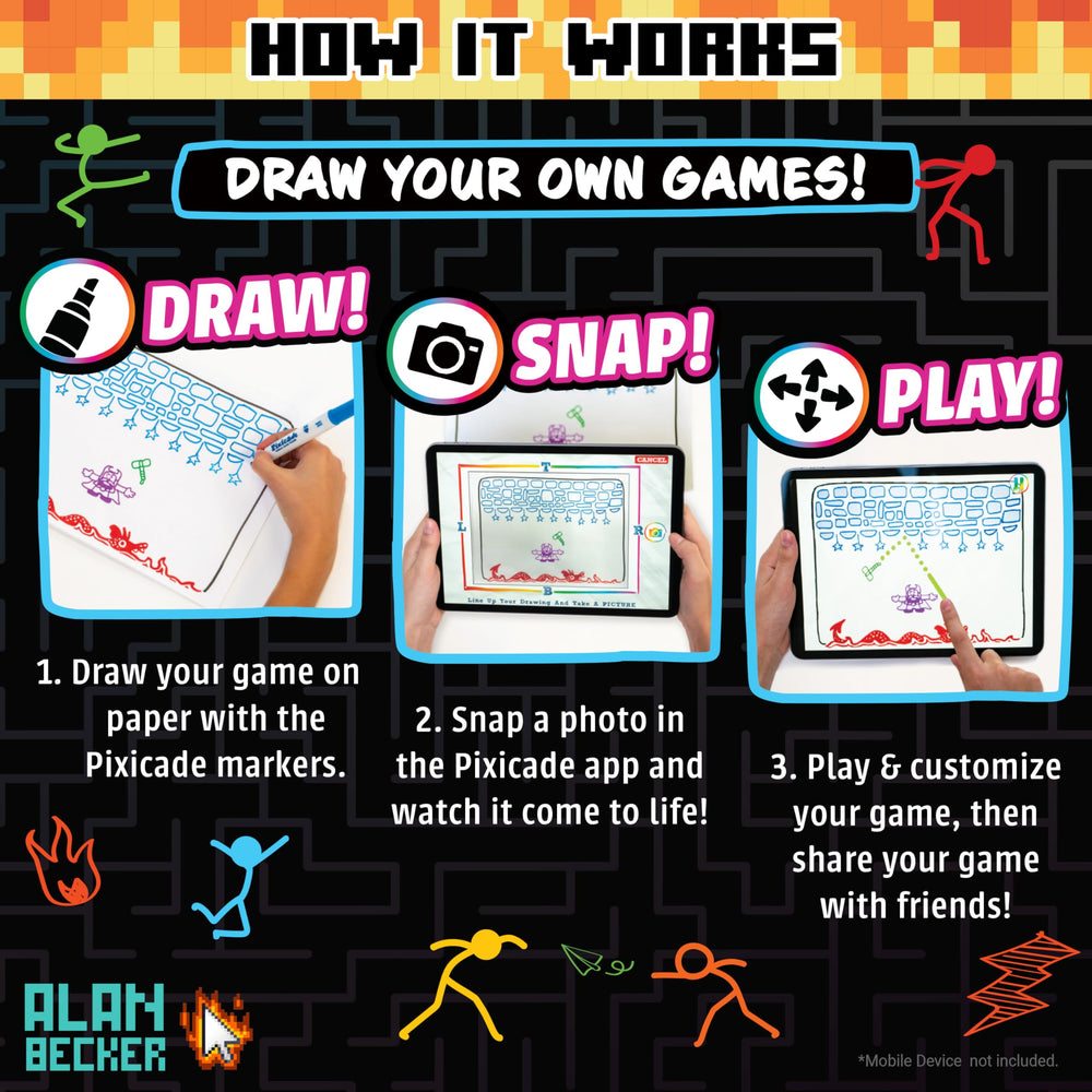 Abacus Pixicade Special Animation Edition markers-and-paper setup with tactile creativity.