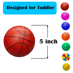 ABAJI red 5-inch mini basketballs for indoor and outdoor kid games