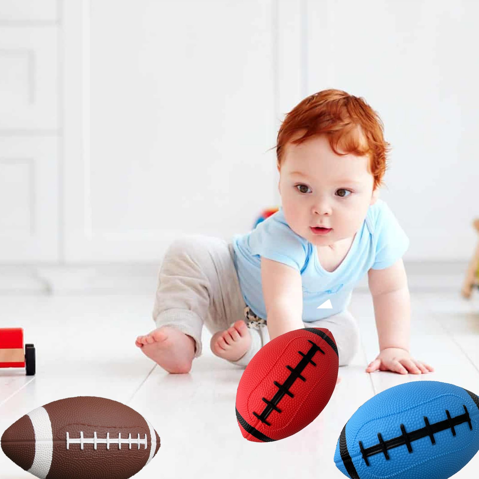 ABAJI Toy Football textured surface helps little hands grip.