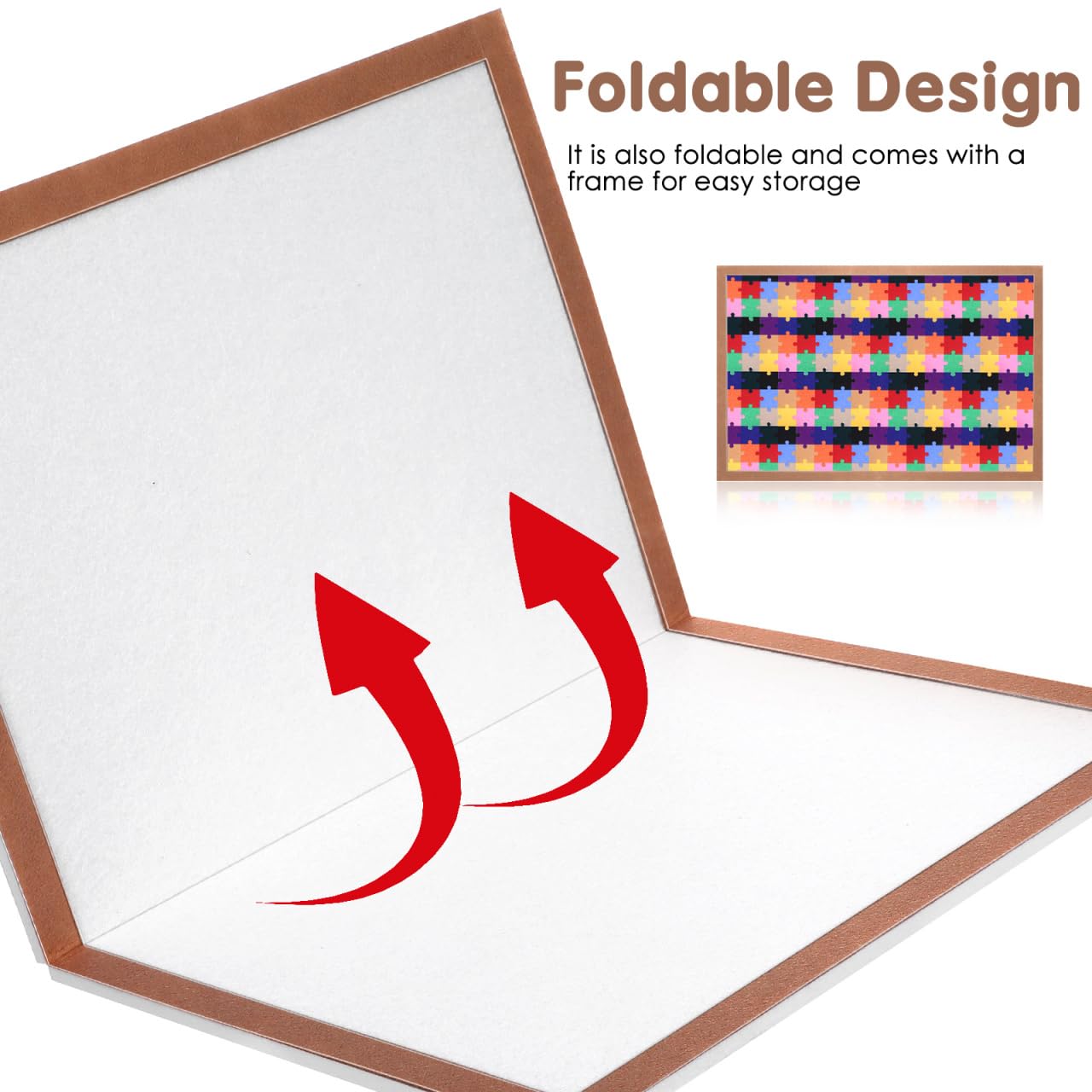 Abaodam jigsaw board with non-slip surface keeps pieces in place during puzzles.
