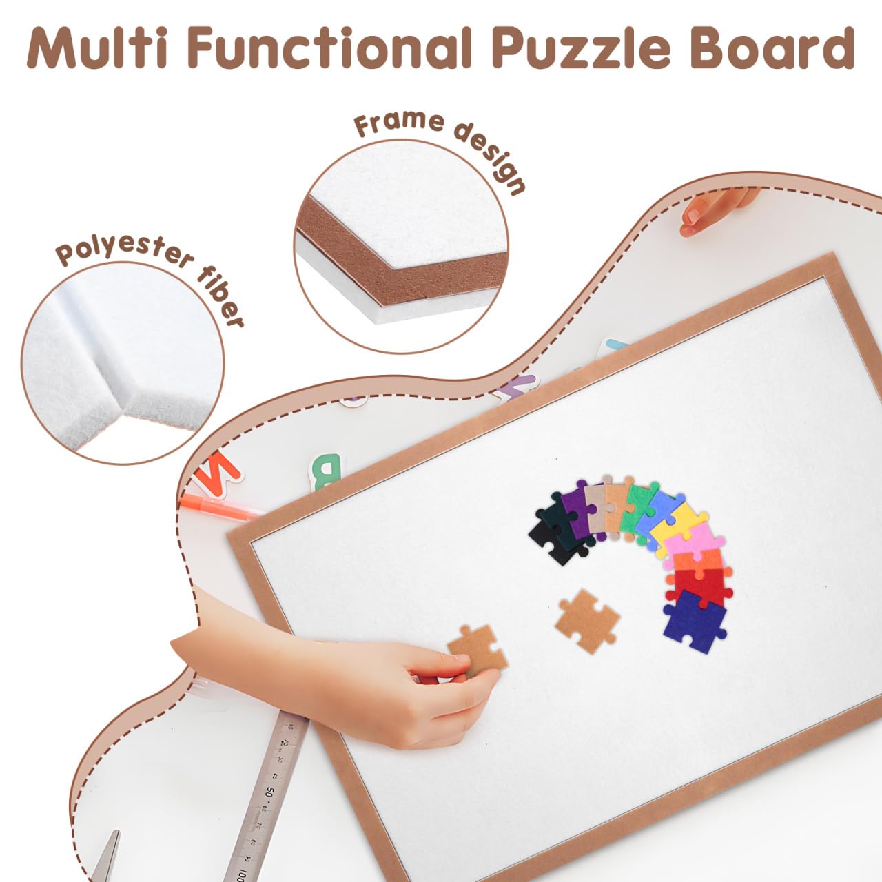 Abaodam jigsaw board supports up to 500 pieces for a large layout.