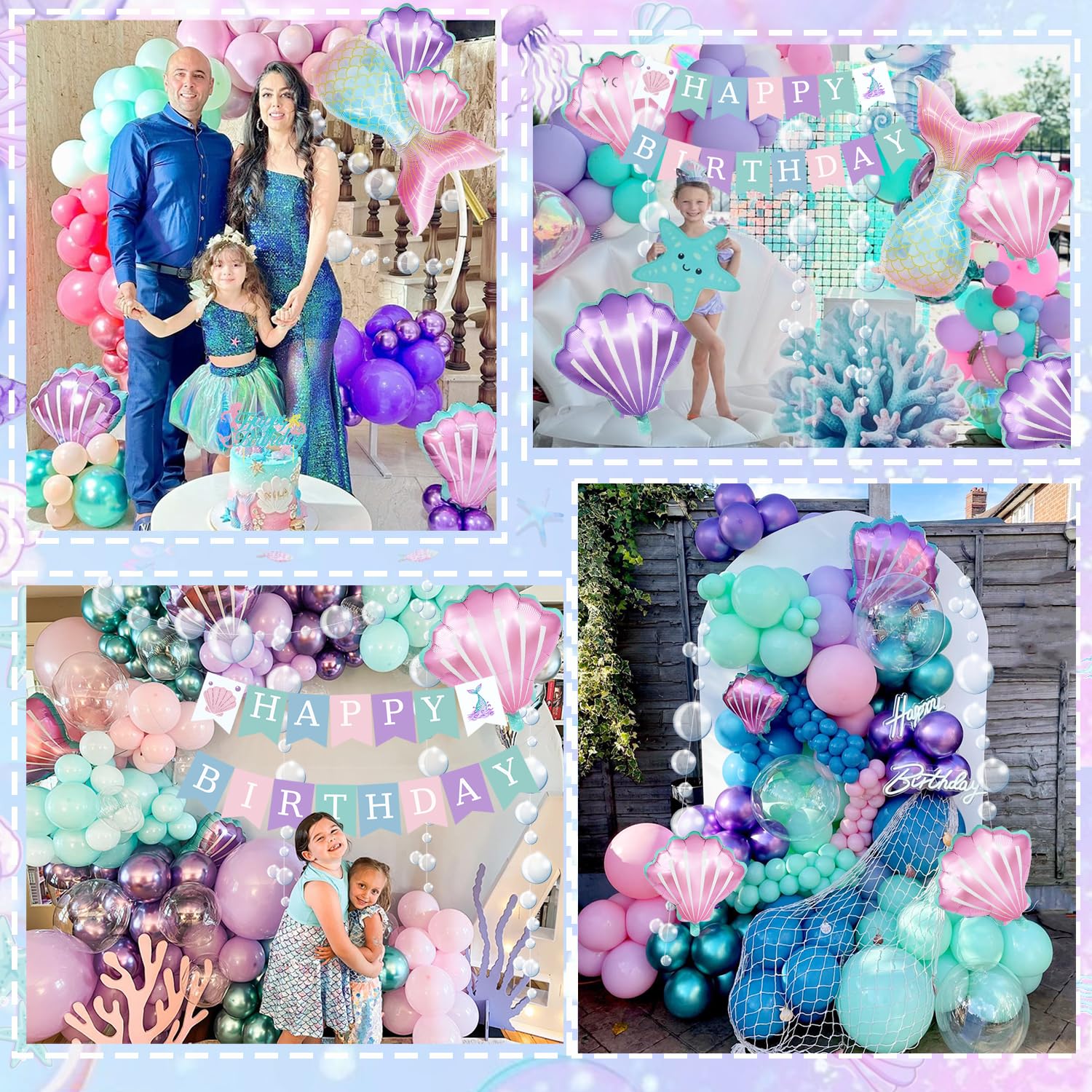 ABAOWO Shell foil balloons bring shimmering sea accents