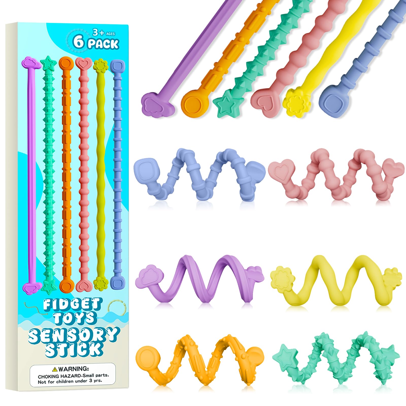 Abdkw sensory fidget sticks pack in vibrant colors for calm focus.