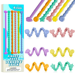 Abdkw sensory fidget sticks pack in vibrant colors for calm focus.