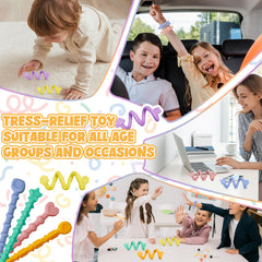 Abdkw silicone fidget sticks are non-toxic and easy to clean.