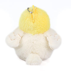 ABEARCAR Cockatiel plush back view, sturdy design that sits nicely on shelves.