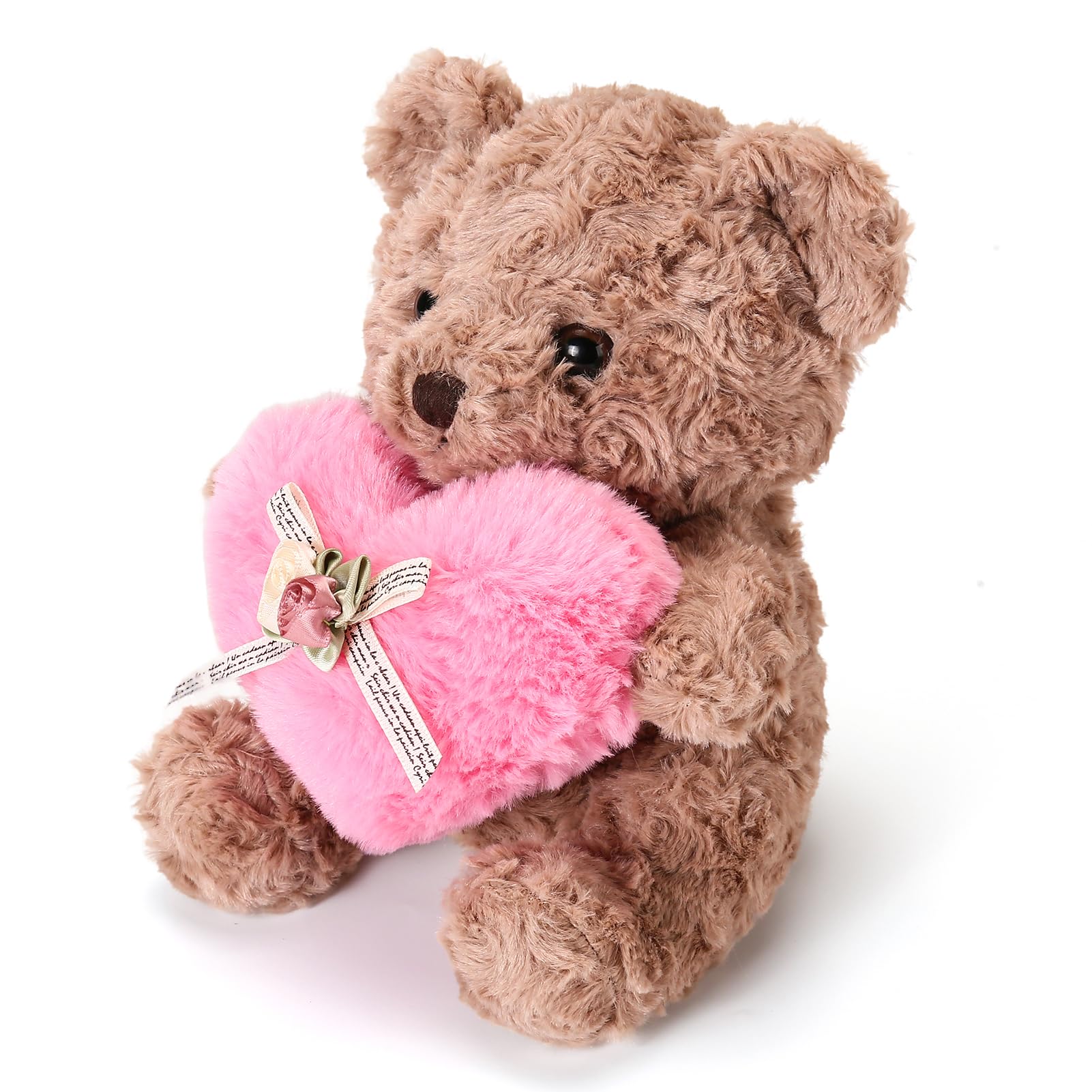 ABEARCAR teddy bear plush close-up shows soft fabric and premium stitching.