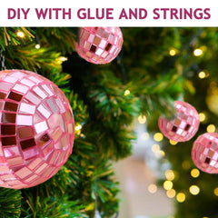 Abeillo pink disco ball cake topper 30mm doubles as fun cupcake accent