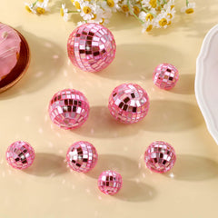 Abeillo pink disco ball cake topper 40mm pair adds symmetrical sparkle to layers