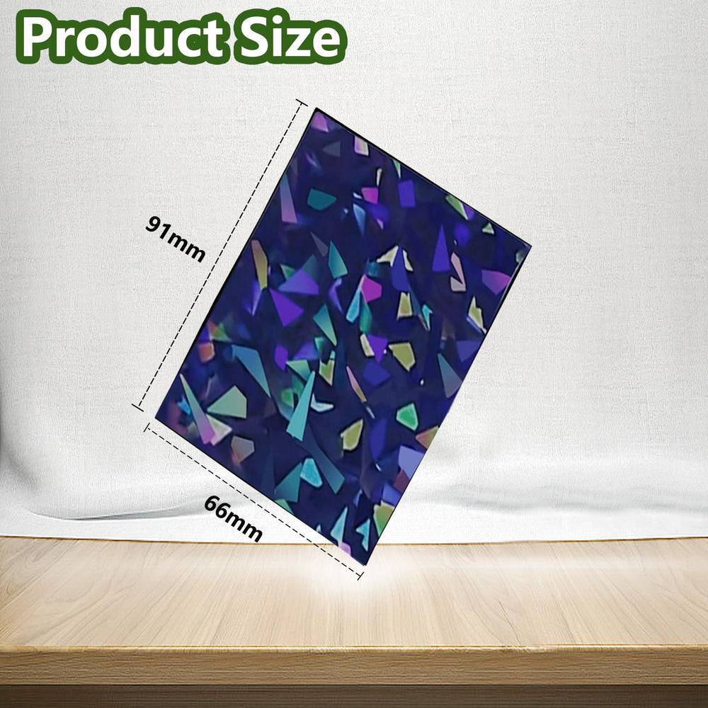 Abejita 66x91mm standard size sleeves, side view, snug fit prevents slips.