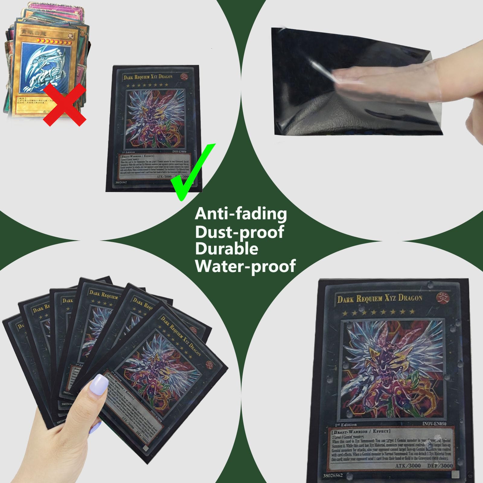 HD front for card visibility with frosted back design for durability.