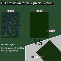 Abejita holographic cracked-ice front sleeve adds shine during shuffling